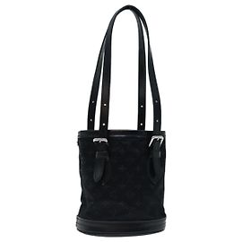 LOUIS VUITTON Kleine Beuteltasche aus Satin mit Monogramm Schwarz M92144 LV Auth 67283 Schwarz