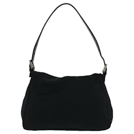 Fendi-FENDI Mamma Baguette Shoulder Bag Nylon Black Auth yk10749-Black