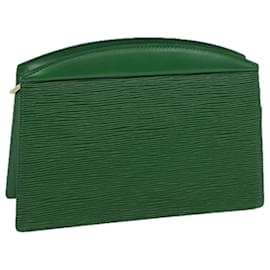 Louis Vuitton-LOUIS VUITTON Epi Trousse Crete Pouch Green M48404 LV Auth 67160-Green