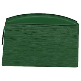 Louis Vuitton-Estuche LOUIS VUITTON Epi Trousse Crete Verde M48404 LV Auth 67160-Verde