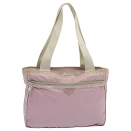 Prada-Prada Tote Bag Nylon Rosa Auth 67327-Rosa