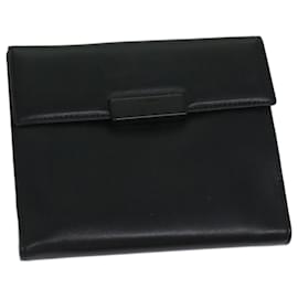 Prada-PRADA Wallet Leather Black Auth 67559-Black