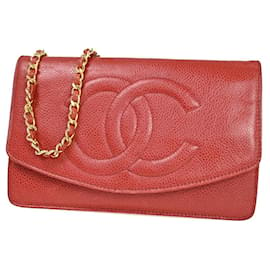 Chanel-Chanel Wallet on Chain-Rouge
