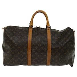 Louis Vuitton-Louis Vuitton Monogram Keepall 50 Borsa Boston M41426 LV Auth tb842-Monogramma