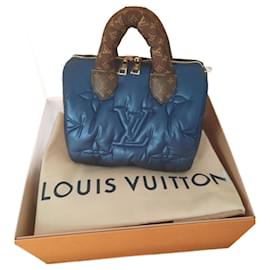 Louis Vuitton-Bolso Speedy bandolera 25 Pillow Econyl en azul marino.-Azul marino