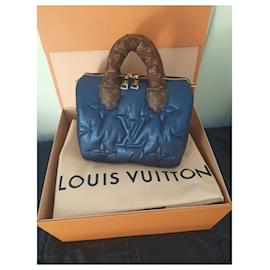 Louis Vuitton-Bolso Speedy bandolera 25 Pillow Econyl en azul marino.-Azul marino