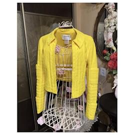 Chanel-Quilted Bright Jacket-Yellow