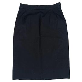 Yves Saint Laurent Saia preta vintage YSL Variation de 1992 Preto