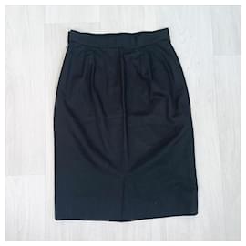 Yves Saint Laurent-YSL Variation black skirt vintage 1992-Black