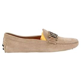 Tod's-Leather loafers-Beige