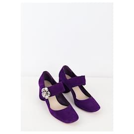 Prada-Leather Heels-Purple