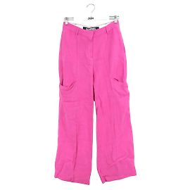 Jacquemus Calças largas de algodão Rosa