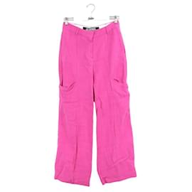 Jacquemus-pantalones anchos de algodon-Rosa