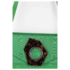 Ganni-mini bolsa de couro-Verde