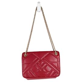 SéZane-This shoulder bag features a leather body-Dark red