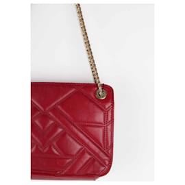 SéZane-This shoulder bag features a leather body-Dark red