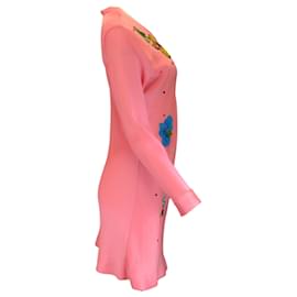 Autre Marque-Vestido de satén de crepé lavado rosa caramelo de Marni-Rosa
