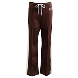 Autre Marque-Pantalones de chándal con bordado de anagrama de punto marrón de Loewe-Castaño