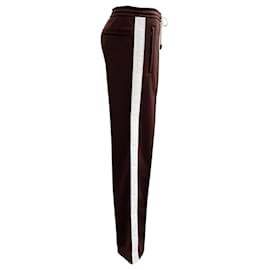 Autre Marque-Pantalones de chándal con bordado de anagrama de punto marrón de Loewe-Castaño
