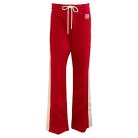 Autre Marque-Loewe Red Jersey Anagram Embroidered Track Pants-Red