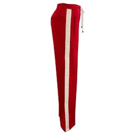 Autre Marque-Loewe Red Jersey Anagram Embroidered Track Pants-Red
