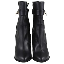 Givenchy-Givenchy Black Leather Shark Tooth Wedge Boots-Black