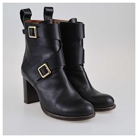 Chloé-Chloe Black Buckled Boots-Black