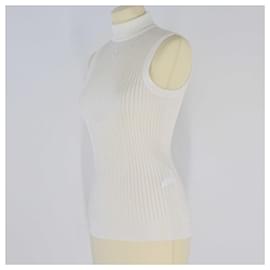 Givenchy-Top senza maniche bianchi con collo alto di Givenchy-Bianco