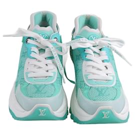 Louis Vuitton-Louis Vuitton green/White Run 55 Lace Up Sneakers-Green