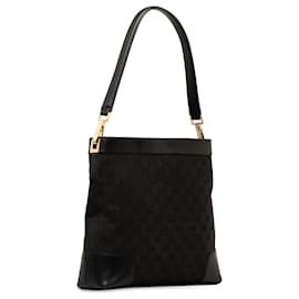 Gucci-Black Gucci GG Canvas Shoulder Bag-Black