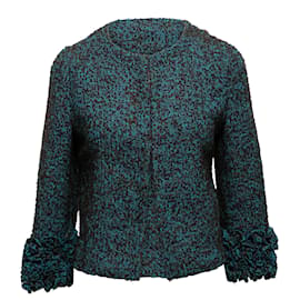 Marni-Teal & Brown Marni Wool & Mohair-Blend Jacket Size IT 44-Brown