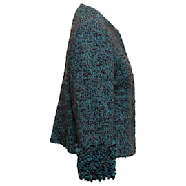 Marni-Blaugrüne und braune Jacke aus Woll- und Mohairmischung von Marni, Größe IT  44-Braun