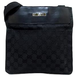 Gucci-Black Gucci GG Canvas Crossbody-Black