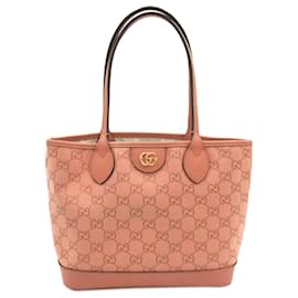 Gucci-Pink Gucci Small GG Canvas Ophidia Tote-Pink