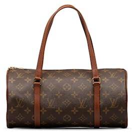 Louis Vuitton-Marrom Louis Vuitton Monograma Papillon 30 Bolsa-Marrom