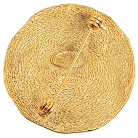 Chanel-Gold-Chanel 31 Rue Cambon Brosche mit gehämmertem Medaillon-Golden