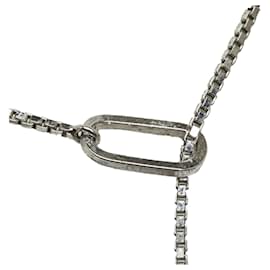 Dior-Silberne Halskette mit Dior-Logo-Plattenanhänger-Silber