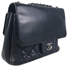 Chanel-Black Chanel Large Caviar All About Flap Crossbody Bag-Black