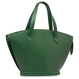 Louis Vuitton-Green Louis Vuitton Epi Saint Jacques PM Short Strap Handbag-Green
