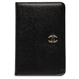 Chanel-Porte-cartes en cuir noir Chanel-Noir