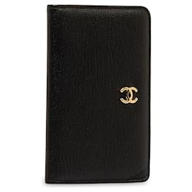 Chanel-Black Chanel Leather Card Holder-Black