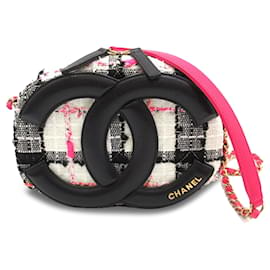 Chanel-Bolsa para câmera Chanel CC Tweed multicolorida-Multicor
