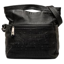 Chanel-Chanel Negro 31 Bolsa de couro em relevo Rue Cambon-Preto