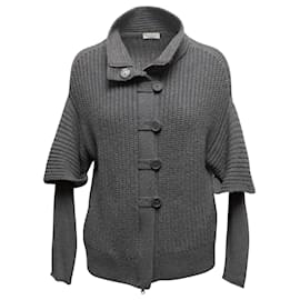 Brunello Cucinelli-Grey Brunello Cucinelli Cashmere Cardigan Size US S-Grey