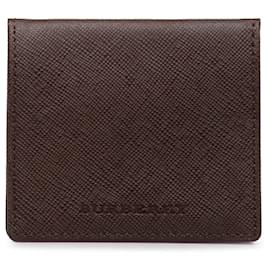 Burberry-Brown Burberry Leather Coin Pouch-Brown