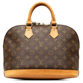 Louis Vuitton-Bolsa Louis Vuitton Monograma Alma PM Marrom-Marrom