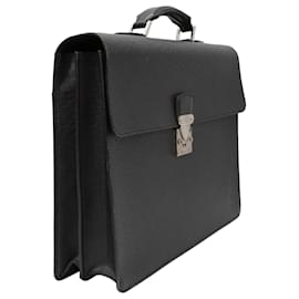 Louis Vuitton-Porte-documents en cuir noir Louis Vuitton-Noir
