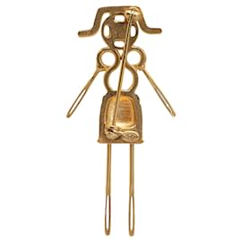 Chanel-Gold Chanel Sewing Lady Brooch-Golden