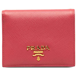 Prada-Portafoglio bifold Prada in Saffiano rosa-Rosa