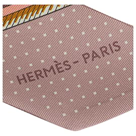 Hermès-Yellow Hermes Les Voitures A Transformation Twilly Silk Scarf-Yellow